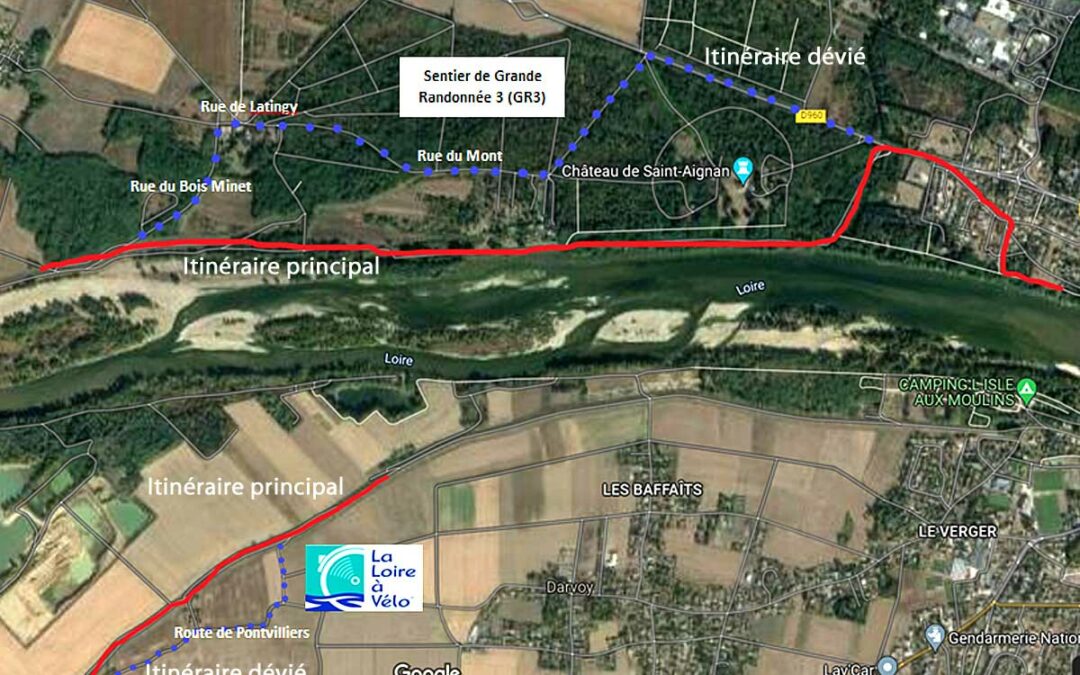 Une déviation pour la Loire à Vélo jusqu’en mars 2022