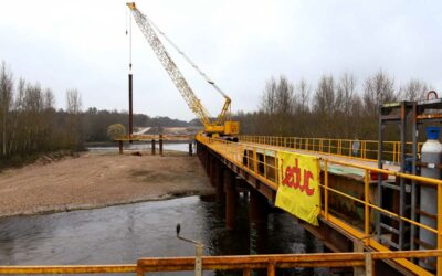 Les travaux passent au nord avec l’installation d’une nouvelle passerelle provisoire !