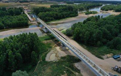 Le second lancement de la charpente métallique est en cours