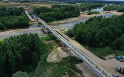 Le second lancement de la charpente métallique est en cours